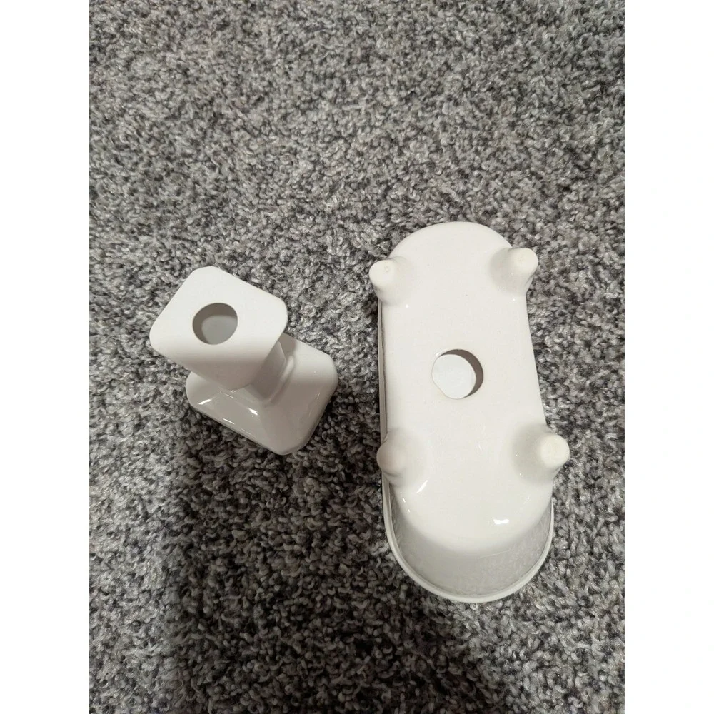 Vintage Dollhouse Miniature Porcelain Ceramic Pedestal Sink Clawfoot Tub White